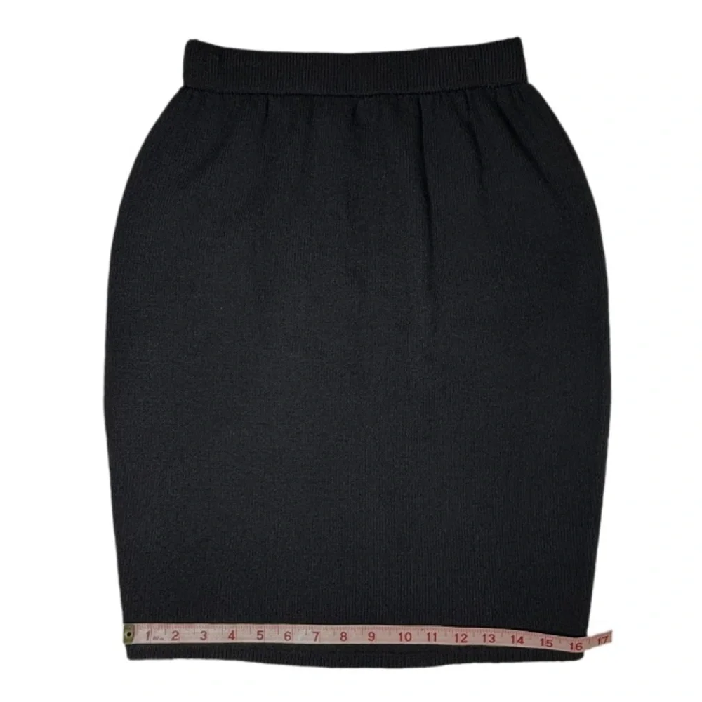 ST. JOHN | Wool Blend Knit Mini Pencil Skirt Vacation Resort Office Classic Work